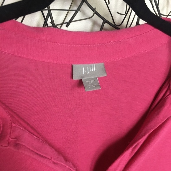 Soft pink stretchy long sleeve J JILL button down - Picture 6 of 10
